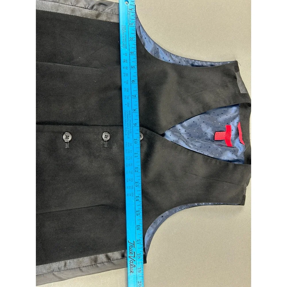 Alfani Slim Fit Mens Suit Vest Black Five Button Waistcoat Formal Size S